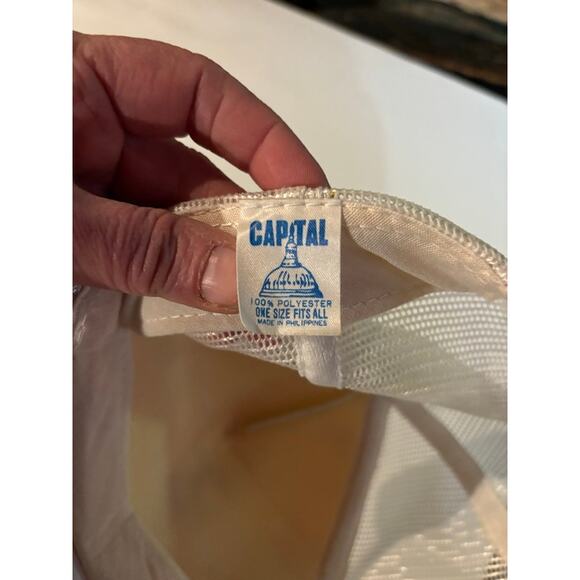 Vintage hat VTG Augusta maine white snapback dad cap bastille - Picture 5 of 5